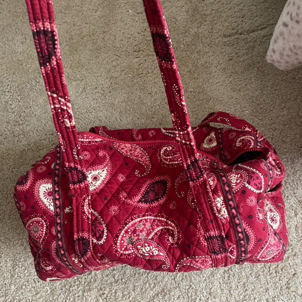 Paisley Red Quilted Tote Bag